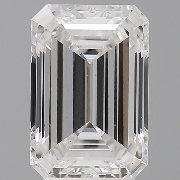 4.05 carat Emerald lab grown diamond, D color, VS2 clarity