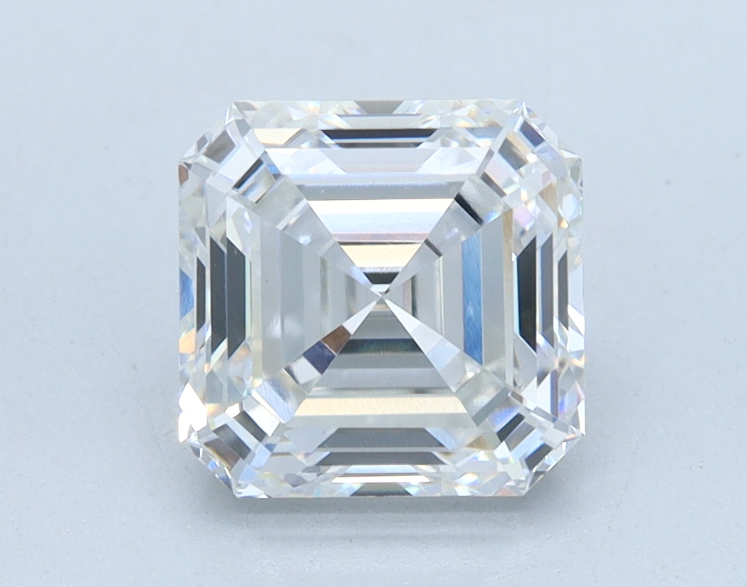 2.02 carat Asscher lab grown diamond, E color, VS1 clarity