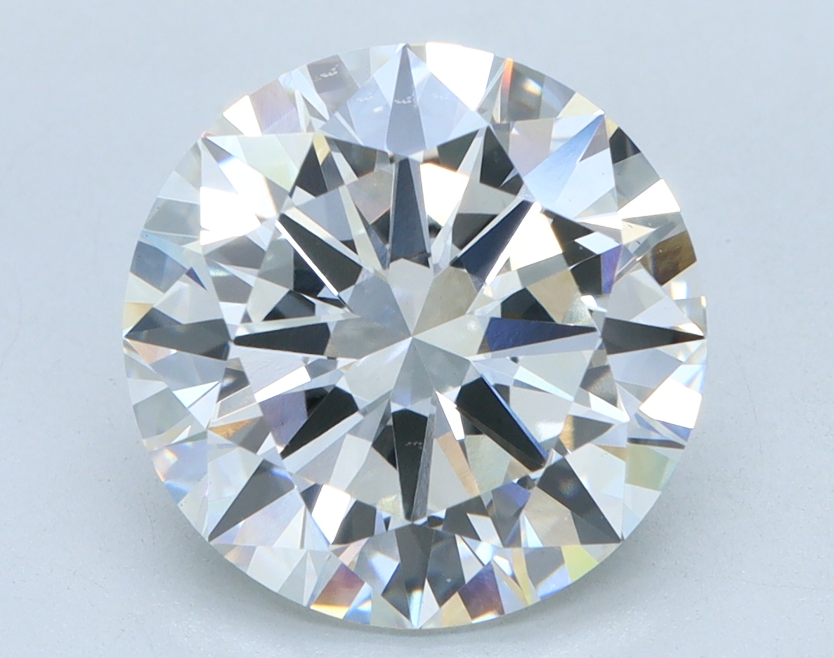 4.01 carat Round lab grown diamond, G color, VS1 clarity, Excellent cut