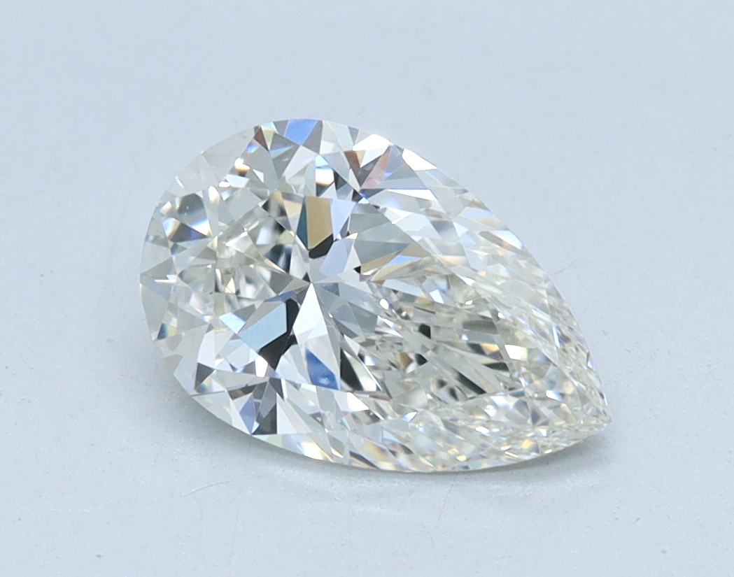 1.05 carat Pear lab grown diamond, G color, VVS2 clarity