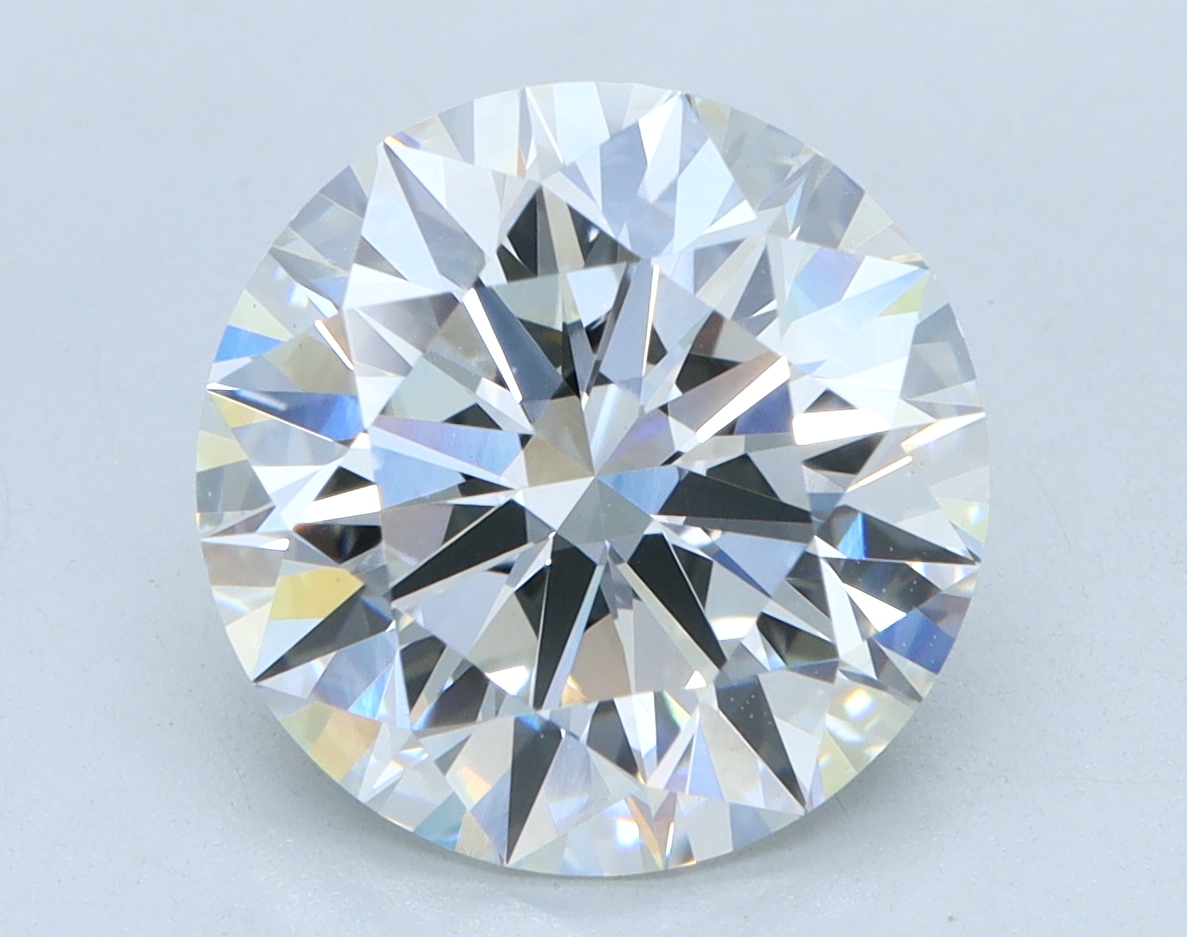 3.59 carat Round lab grown diamond, G color, VS1 clarity, Ideal cut