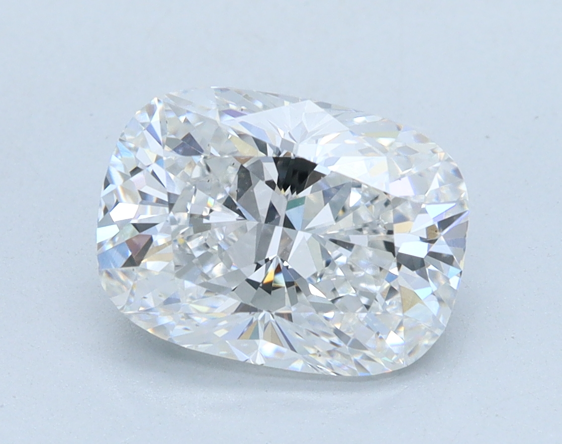 2.09 carat Cushion lab grown diamond, E color, VS1 clarity