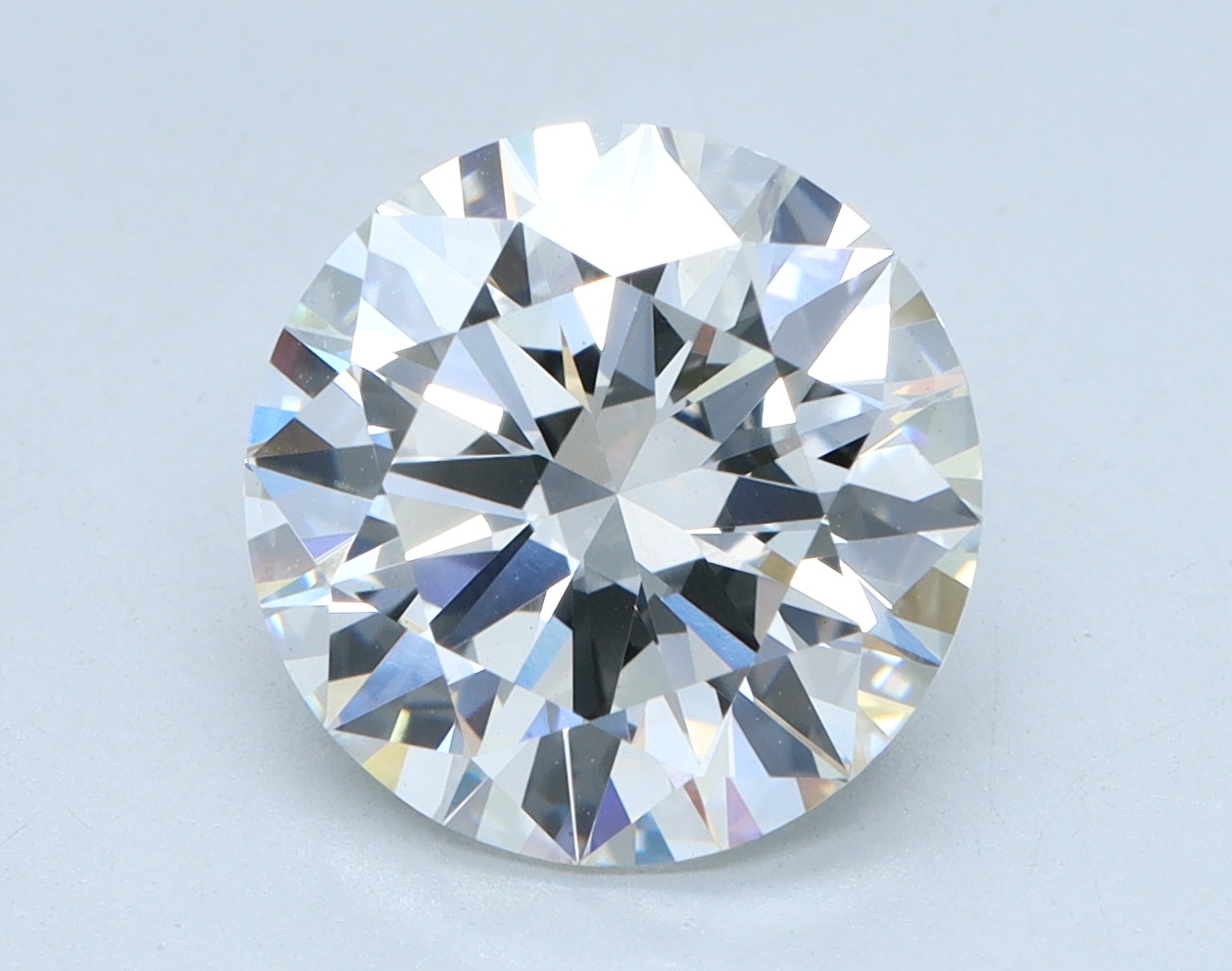 3.0 carat Round lab grown diamond, G color, VS1 clarity, Excellent cut
