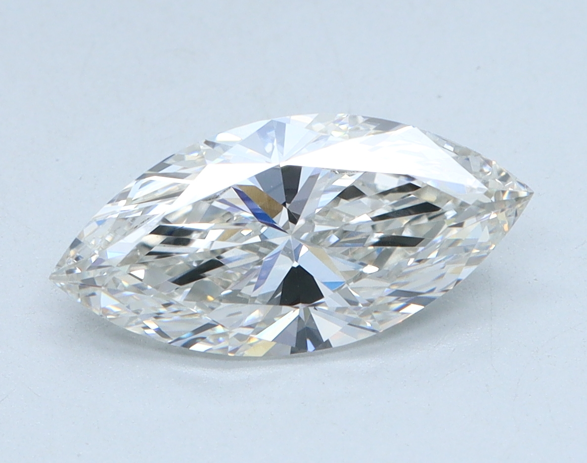 1.5 carat Marquise lab grown diamond, G color, VS1 clarity