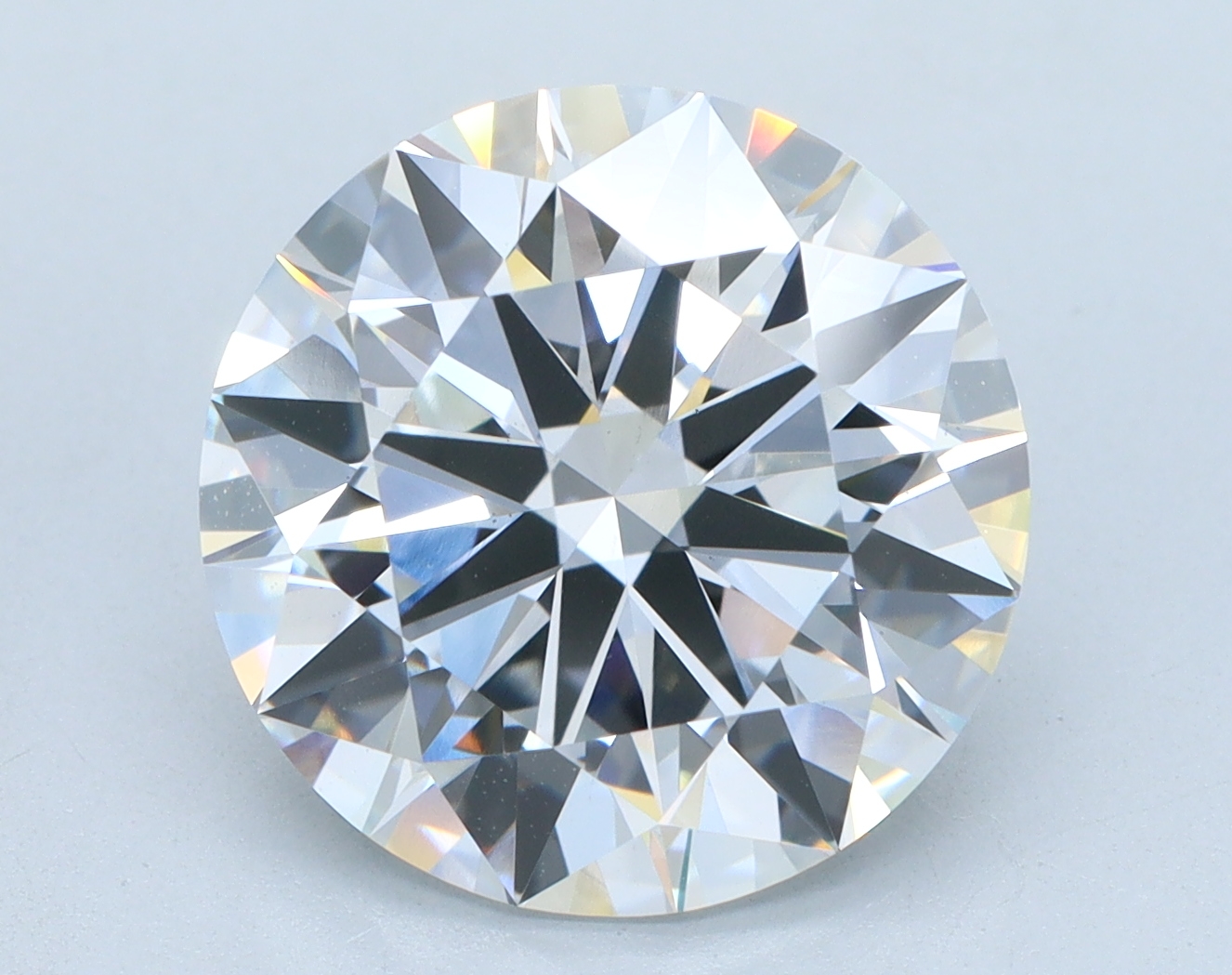 5.04 carat Round lab grown diamond, E color, VS1 clarity, Excellent cut
