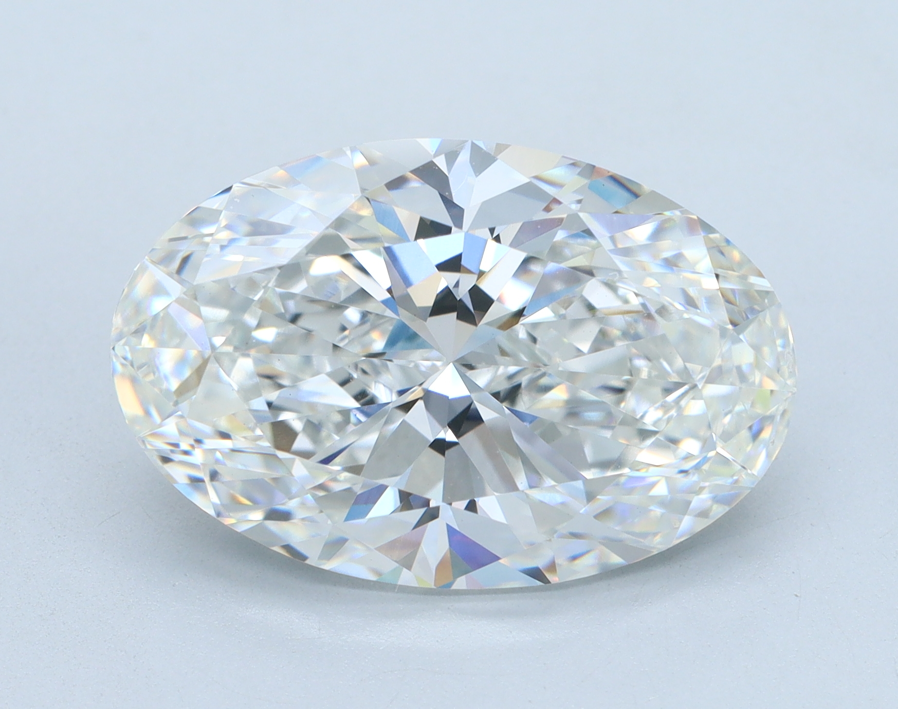 8.06 carat Oval lab grown diamond, F color, VVS2 clarity