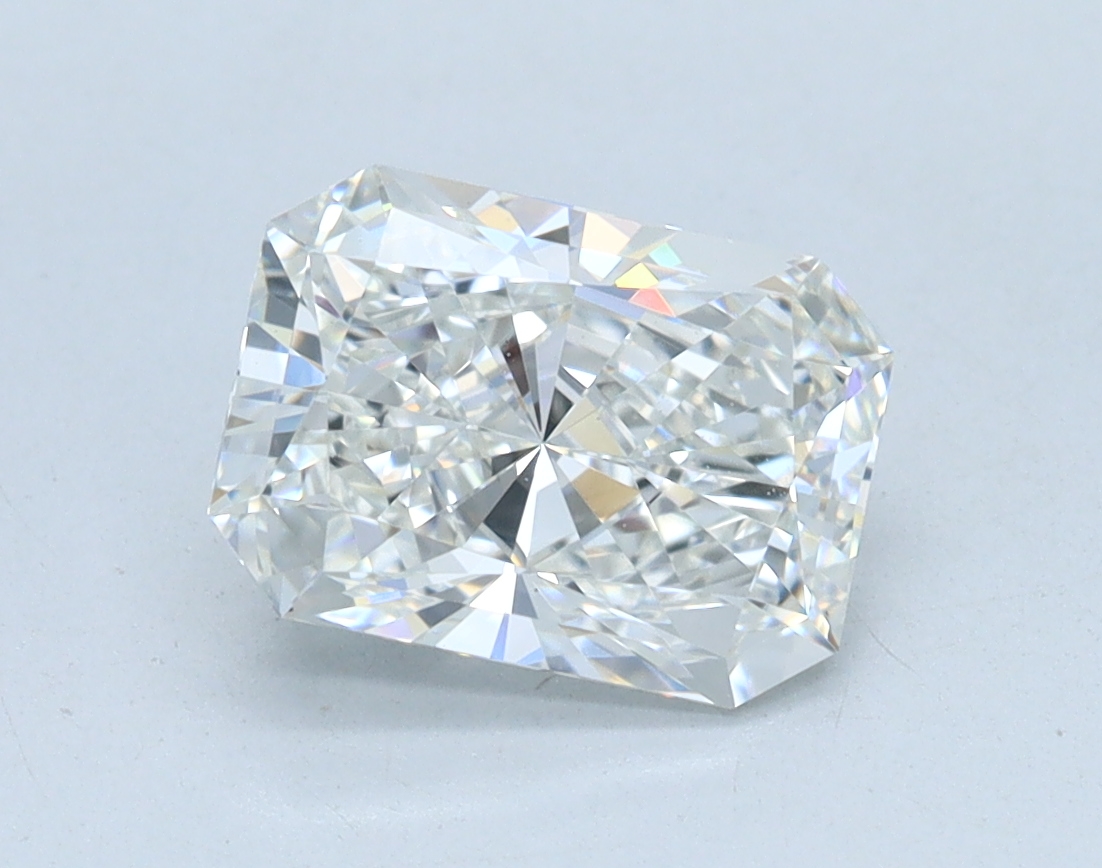 1.51 carat Radiant lab grown diamond, G color, VS1 clarity