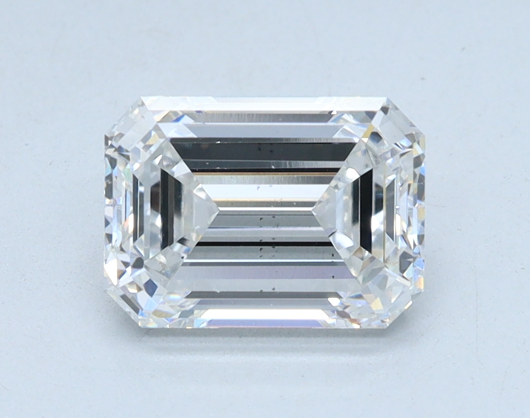 1.58 carat Emerald lab grown diamond, E color, VS2 clarity