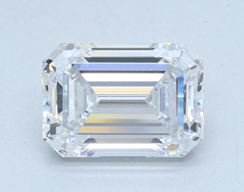 1.08 carat Emerald lab grown diamond, D color, VS2 clarity