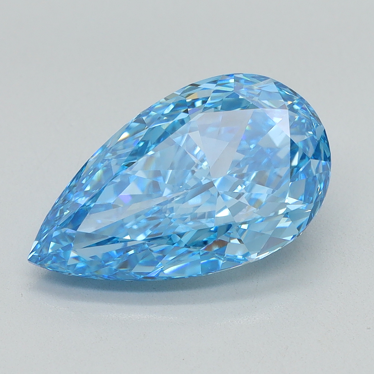 3.23ct Pear Exotic Blue VVS2 Lab-Grown Diamond