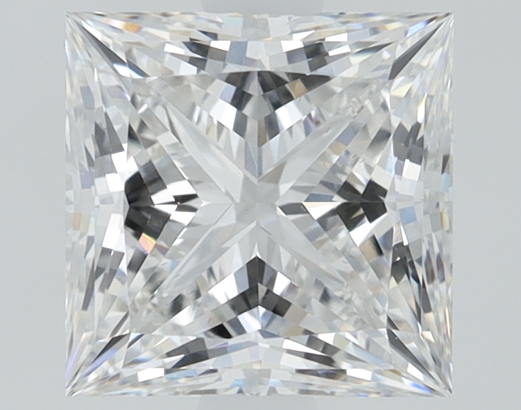 1.08 carat Princess lab grown diamond, E color, VS2 clarity