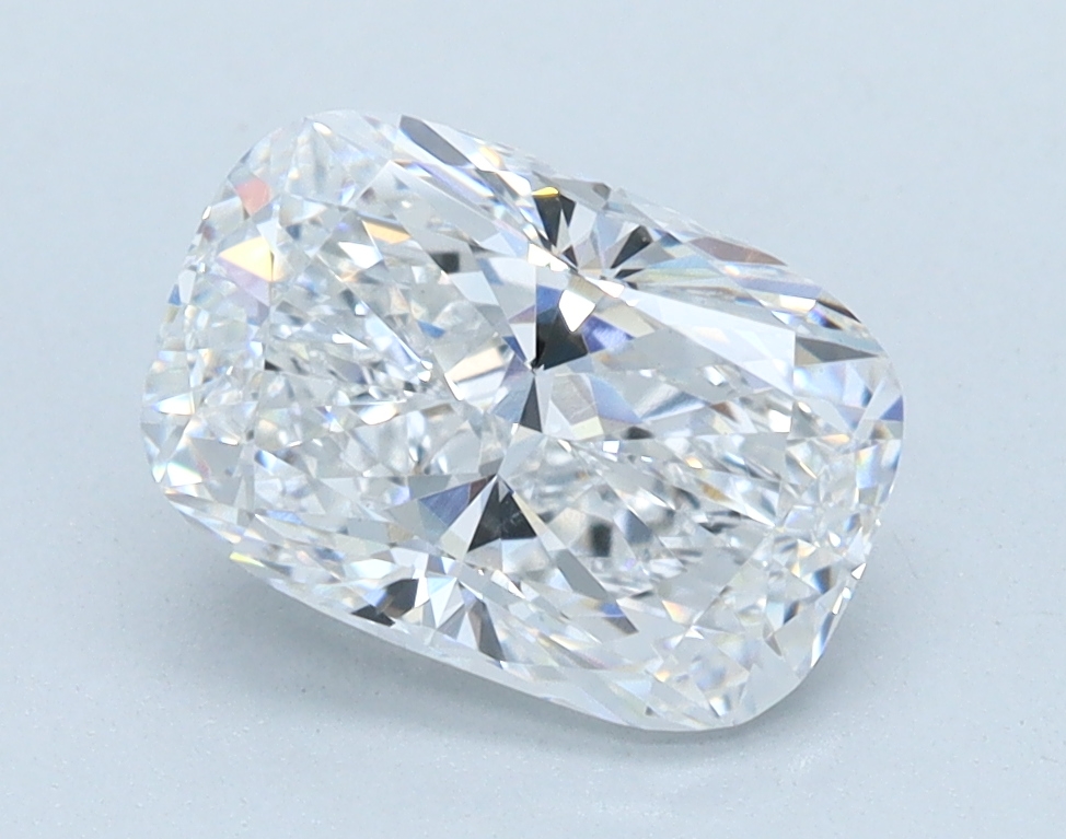 1.5 carat Cushion lab grown diamond, D color, VVS2 clarity