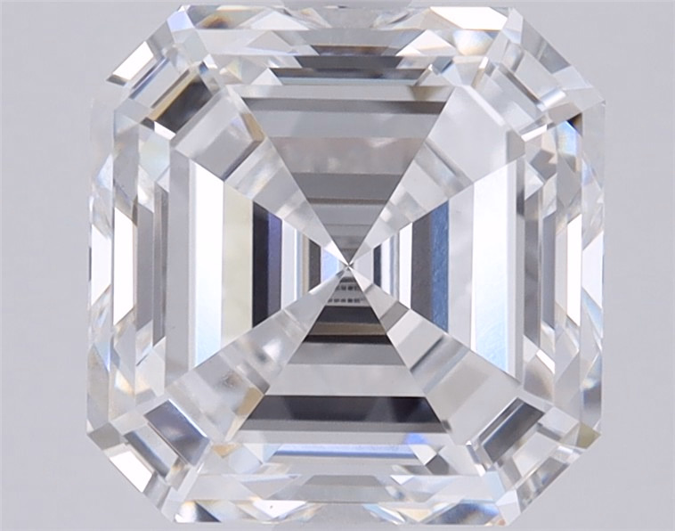 10.03 carat Asscher lab grown diamond, F color, VVS2 clarity
