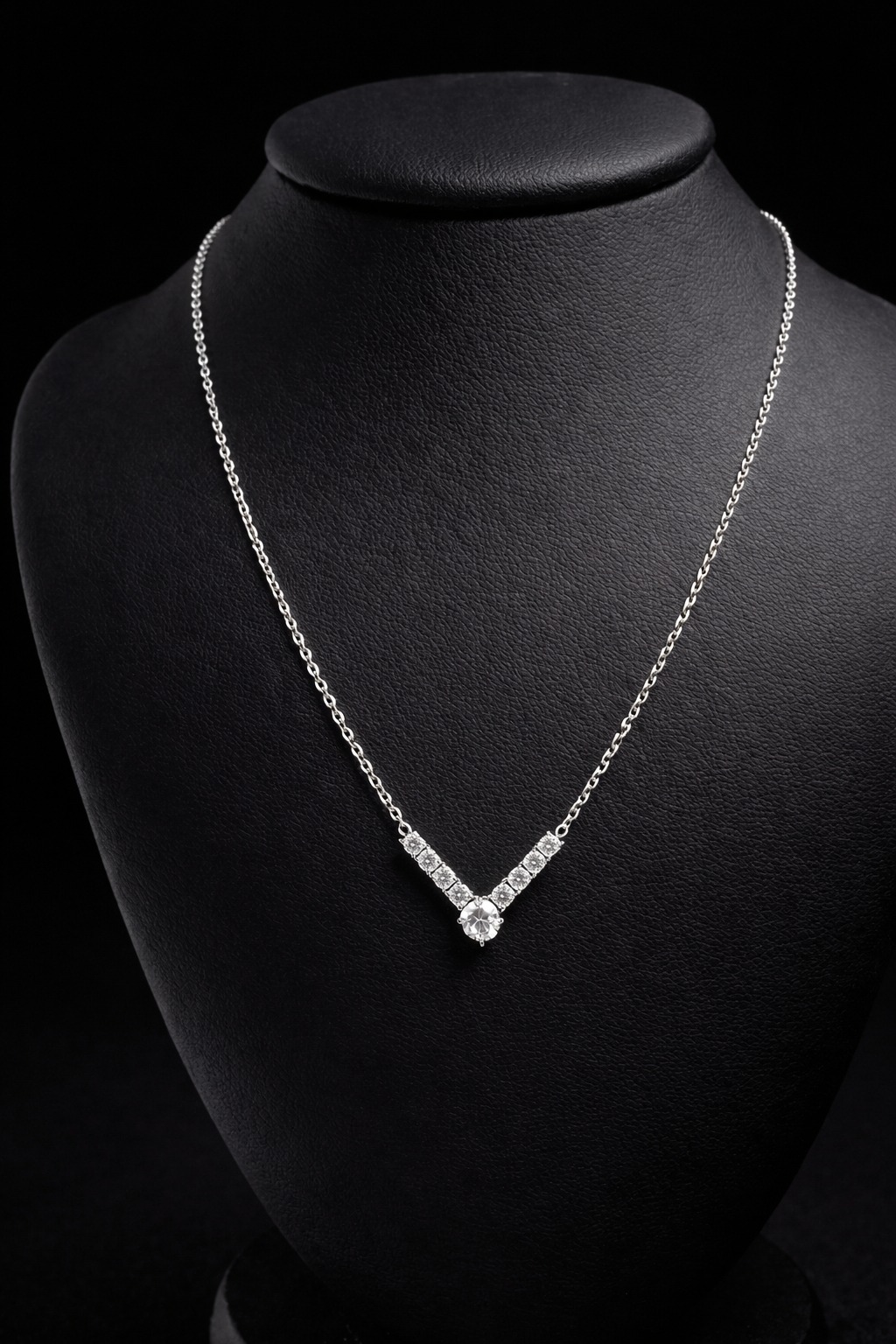 0.78ct Round Diamond Necklace in 14k White Gold