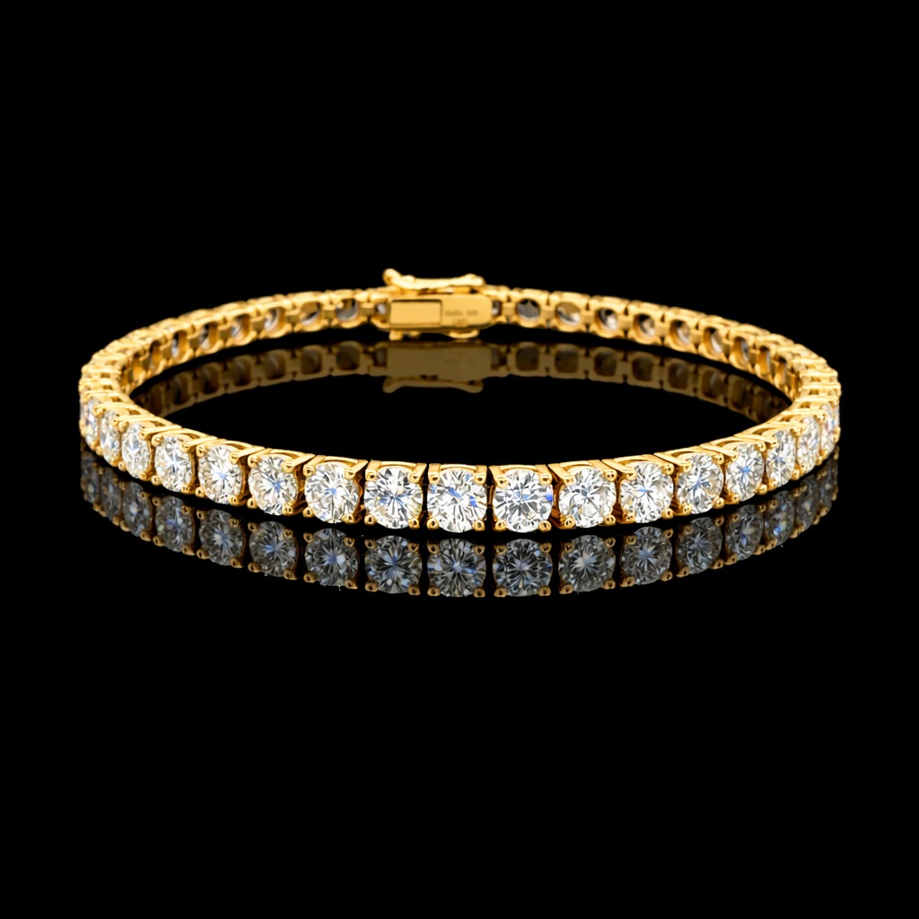 Round Tennis Bracelet 12.3 carat Round lab-grown diamond F color VS2 clarity stock LGD3549TBC