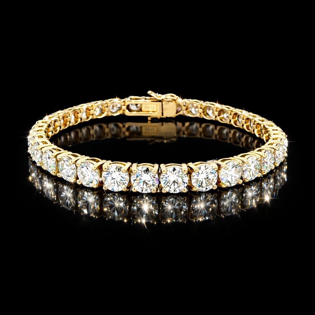 Round Tennis Bracelet 19.24 carat Round lab-grown diamond F color VS2 clarity stock LGD3550TBC