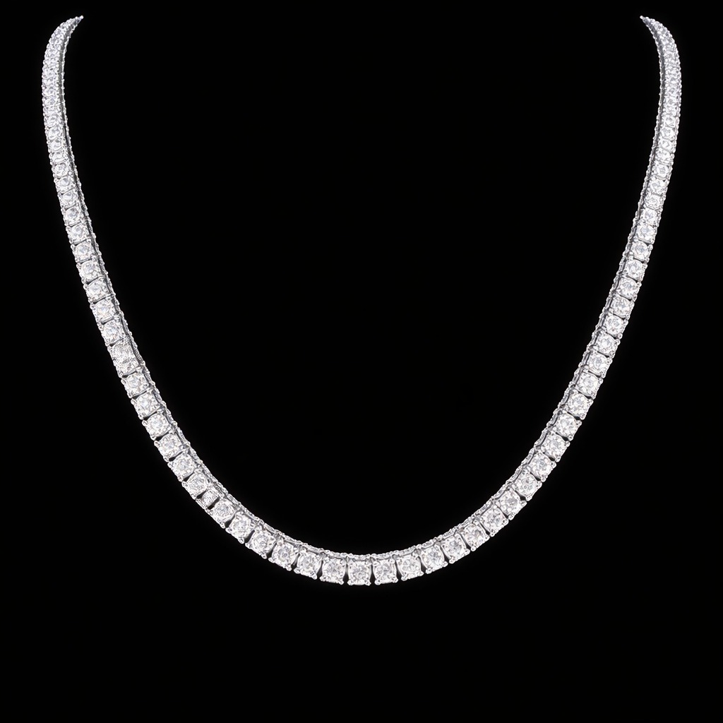 Round Tennis Necklace 6.3 carat Round lab-grown diamond EFG color VS2 clarity stock LGD3556NCW
