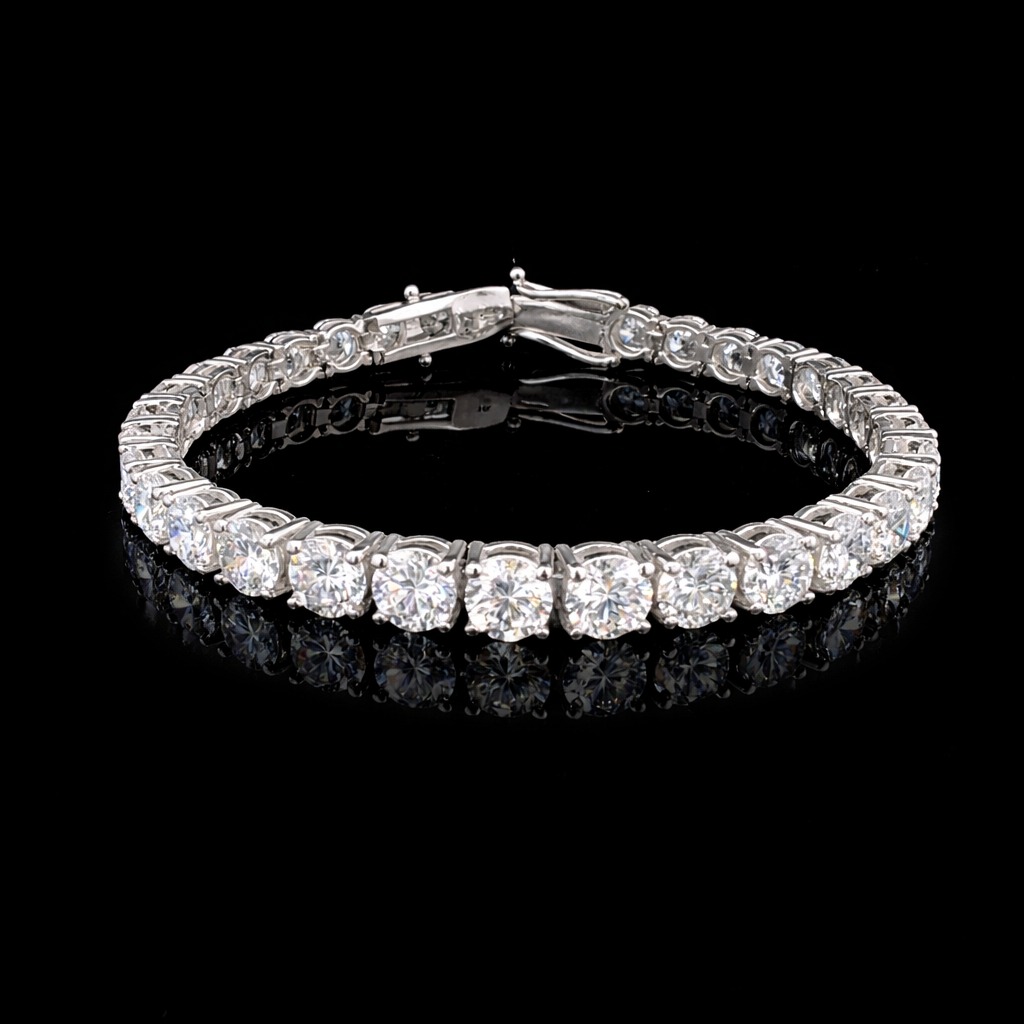 Round Tennis Bracelet 19.73 carat Round lab-grown diamond EFG color VS2 clarity stock LGD3572TBC