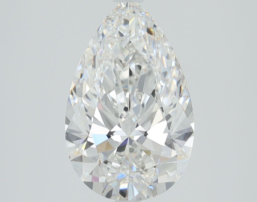 3.7 carat Pear lab grown diamond, F color, VVS2 clarity