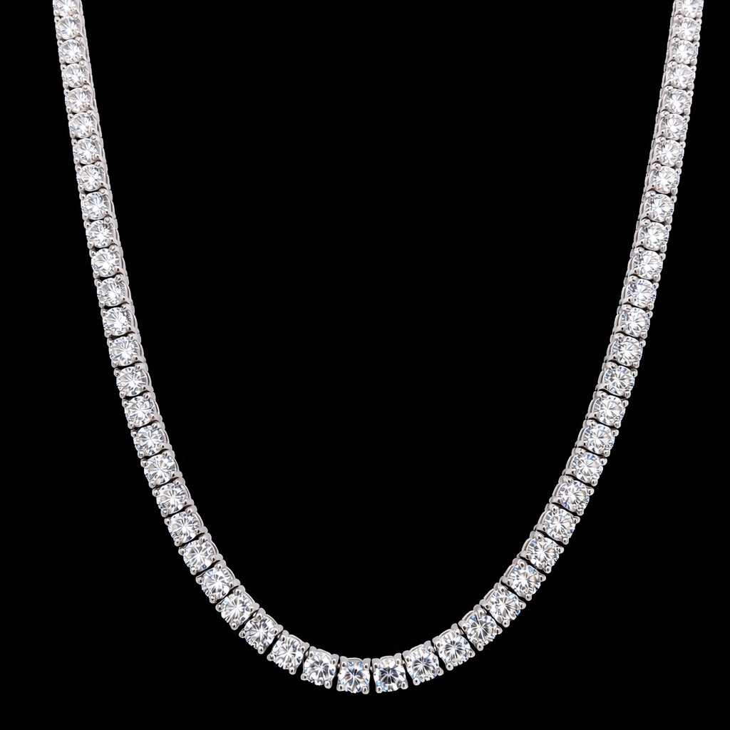 Round Tennis Necklace 32.54 carat Round lab-grown diamond EFG color VS2 clarity stock TJ3991NCW