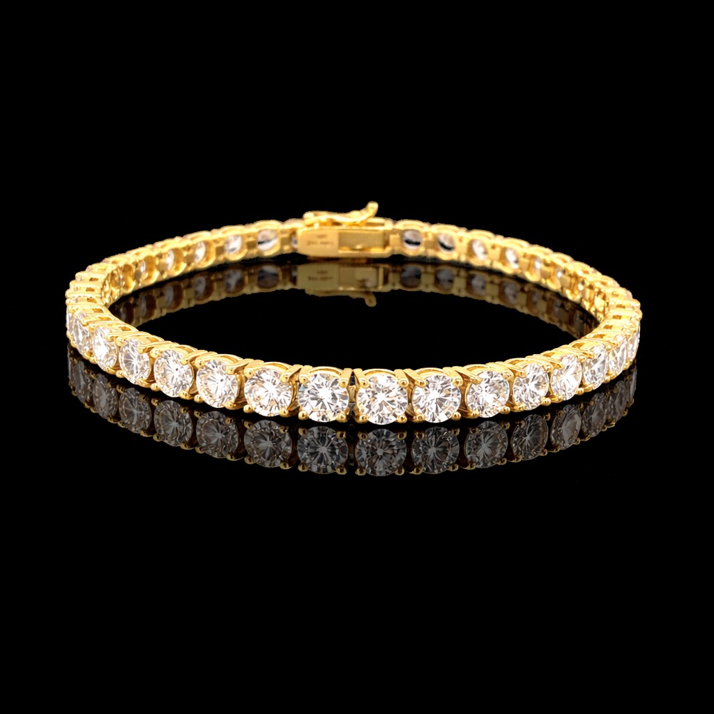 Round Tennis Bracelet 12.57 carat Round lab-grown diamond EFG color VS2 clarity stock TJ4240TBC