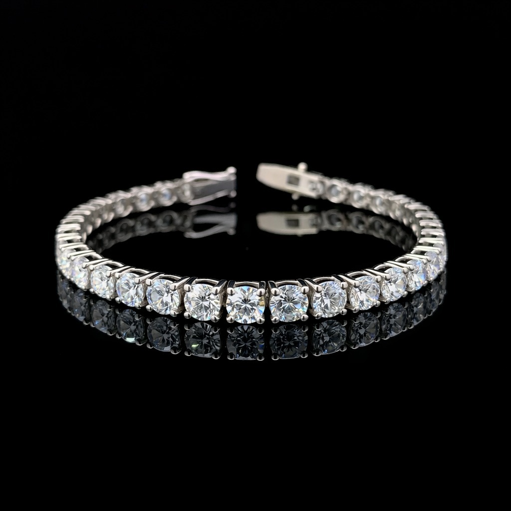 Round Tennis Bracelet 14.08 carat Round lab-grown diamond EFG color VS2 clarity stock TJ4566TBC