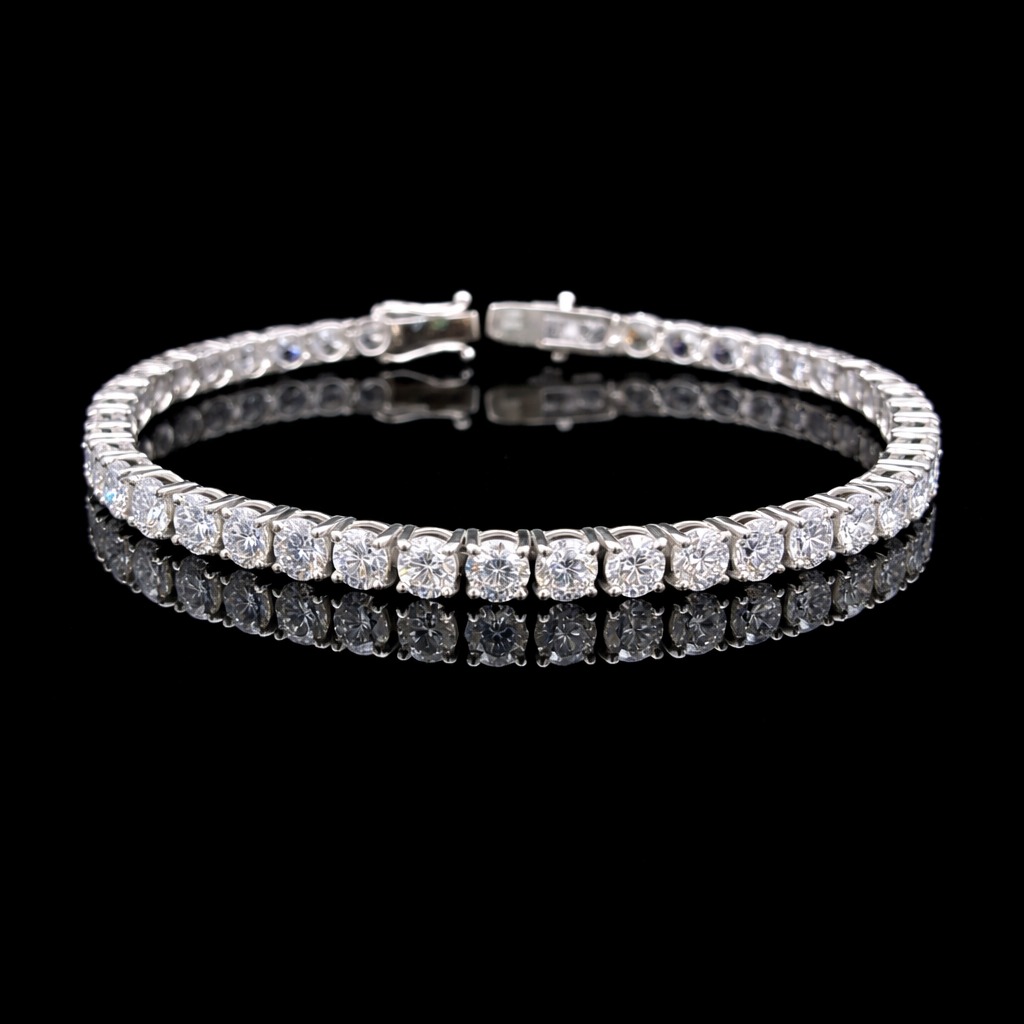Round Tennis Bracelet 12.5 carat Round lab-grown diamond EFG color VS2 clarity stock TJ4582TBC