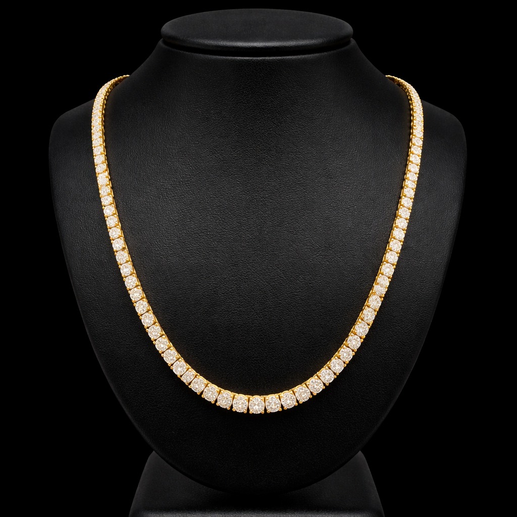Round Tennis Necklace 11.31 carat Round lab-grown diamond EFG color VS2 clarity stock TJ5430NCY