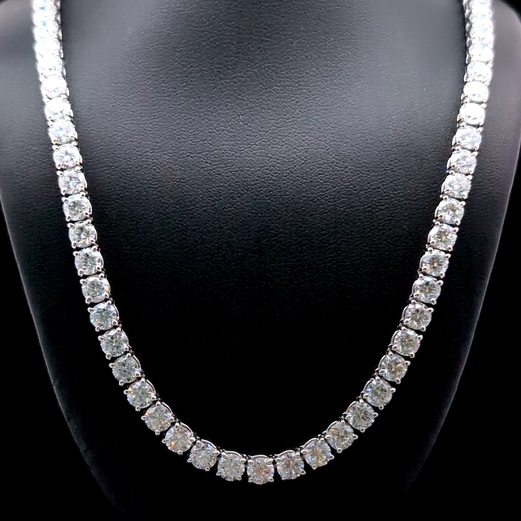 Round Tennis Necklace 53.01 carat Round lab-grown diamond EFG color VS2 clarity stock TJ5577NCW