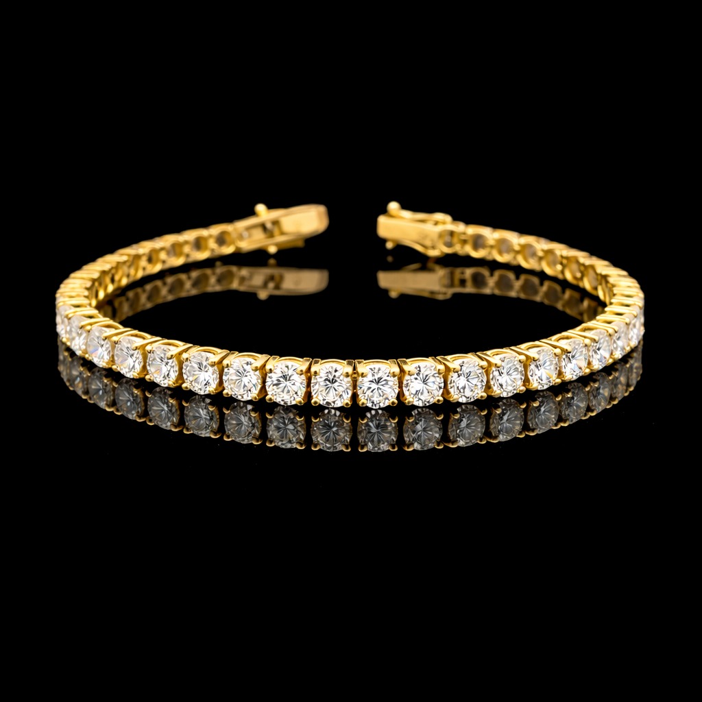 Round Tennis Bracelet 11.75 carat Round lab-grown diamond EFG color VS2 clarity stock TJ5731TBC