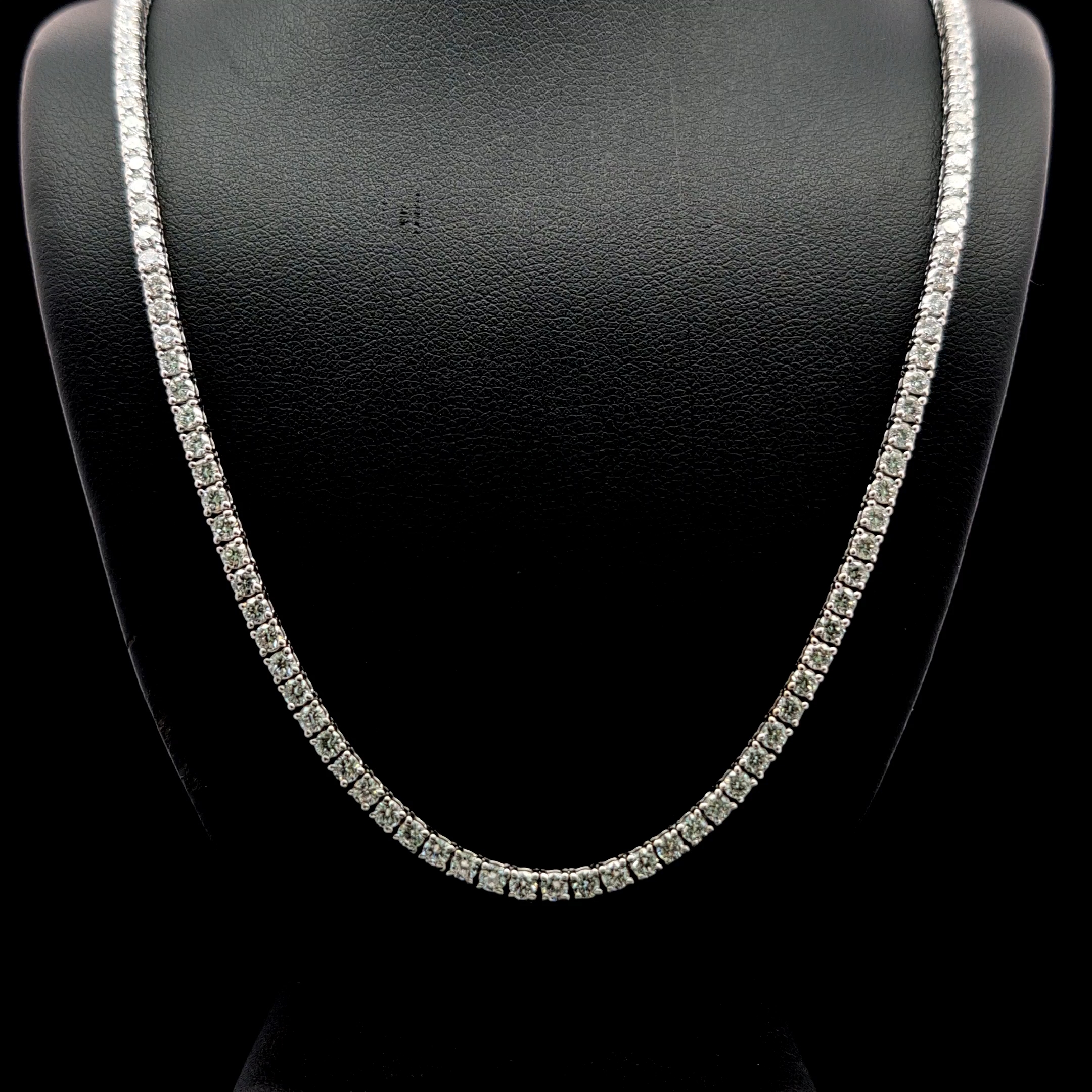 Round Tennis Necklace 6.52 carat Round lab-grown diamond EFG color VS2 clarity stock TJ5820NCW