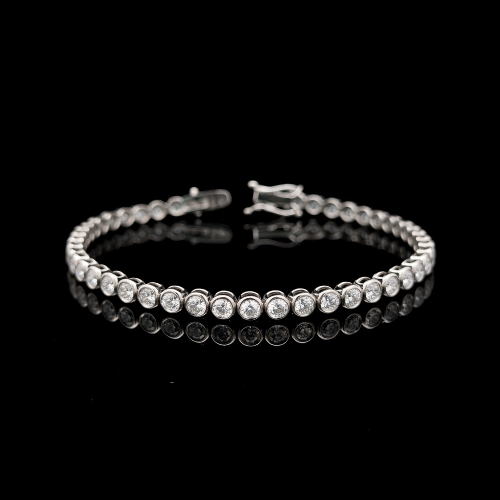 Round Tennis Bracelet 3.62 carat Round lab-grown diamond EFG color VS2 clarity stock TJ5946TBC