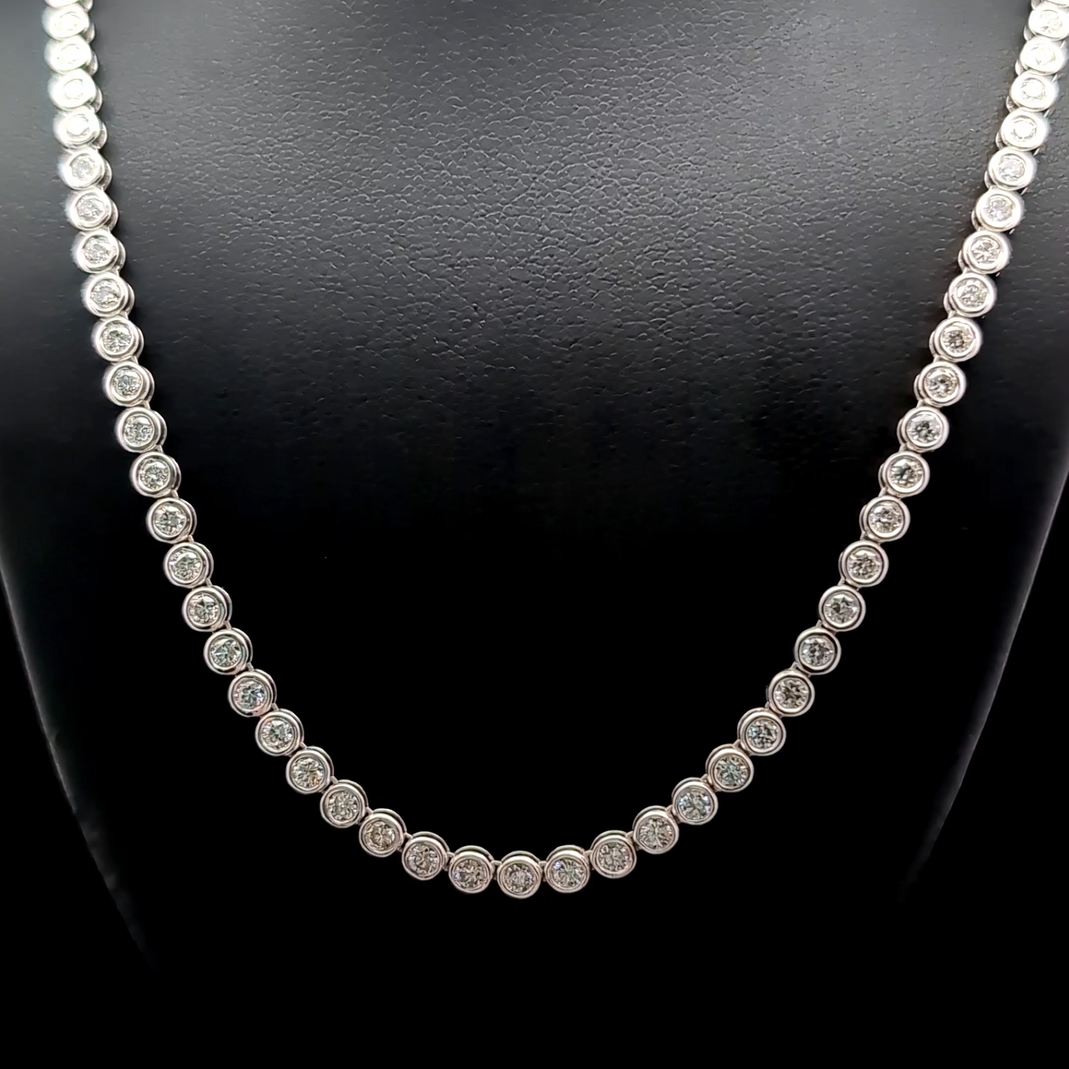 Round Tennis Necklace 5.75 carat Round lab-grown diamond EFG color VS2 clarity stock TJ5950NCW