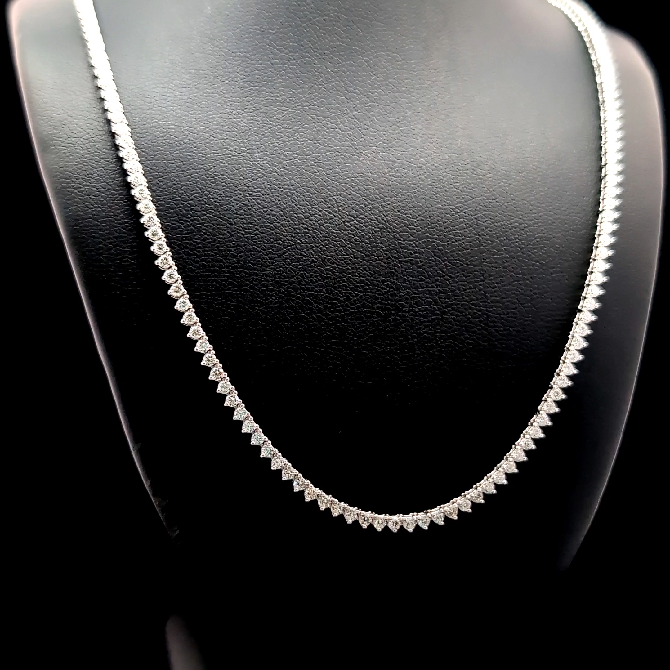 Round Tennis Necklace alternate view 1