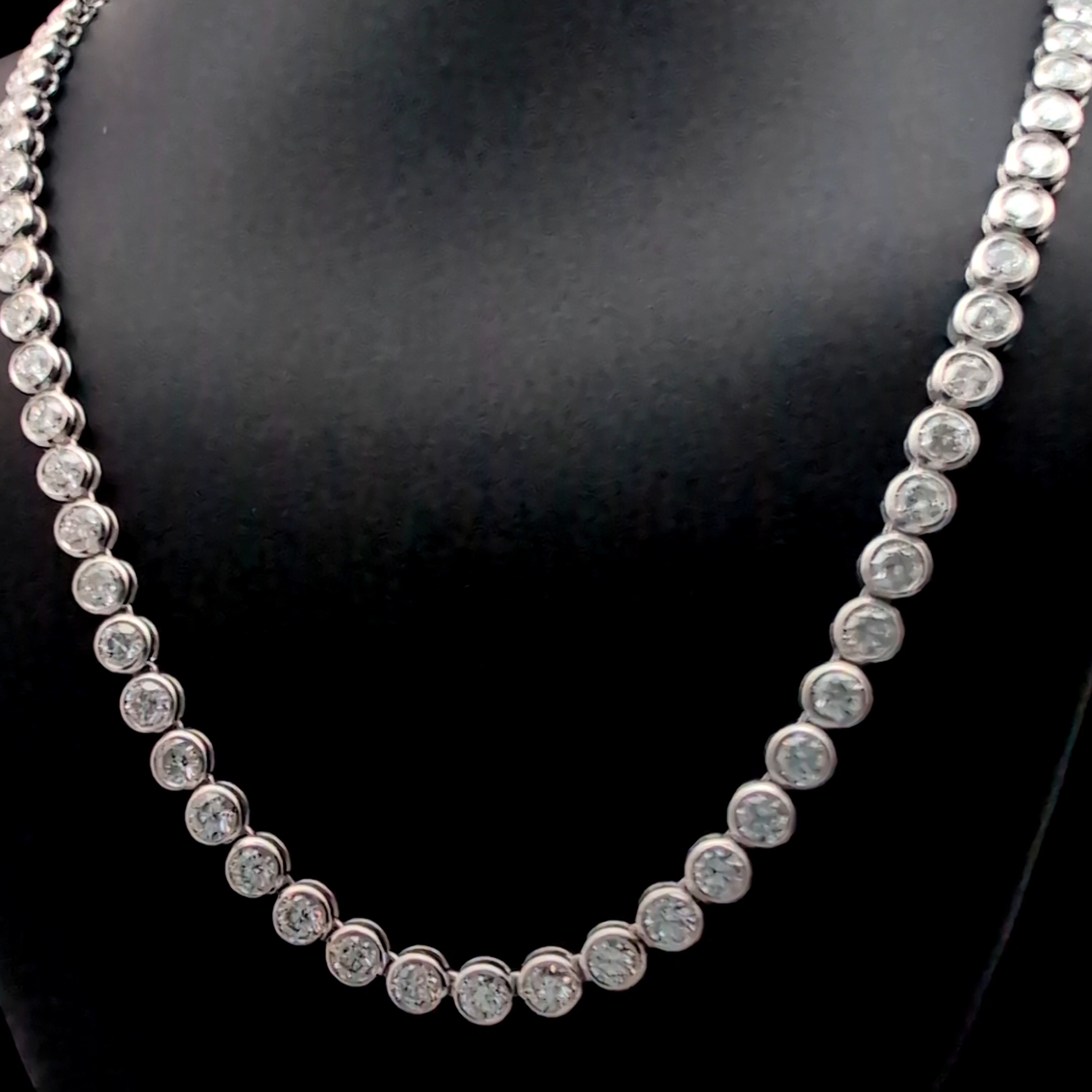 Round Tennis Necklace alternate view 1