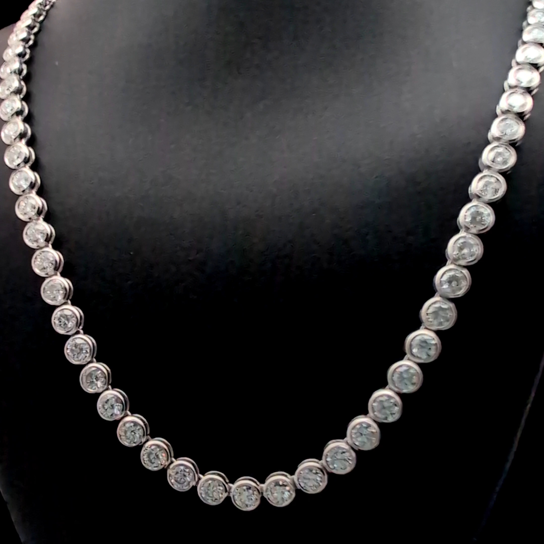 Round Tennis Necklace alternate view 1