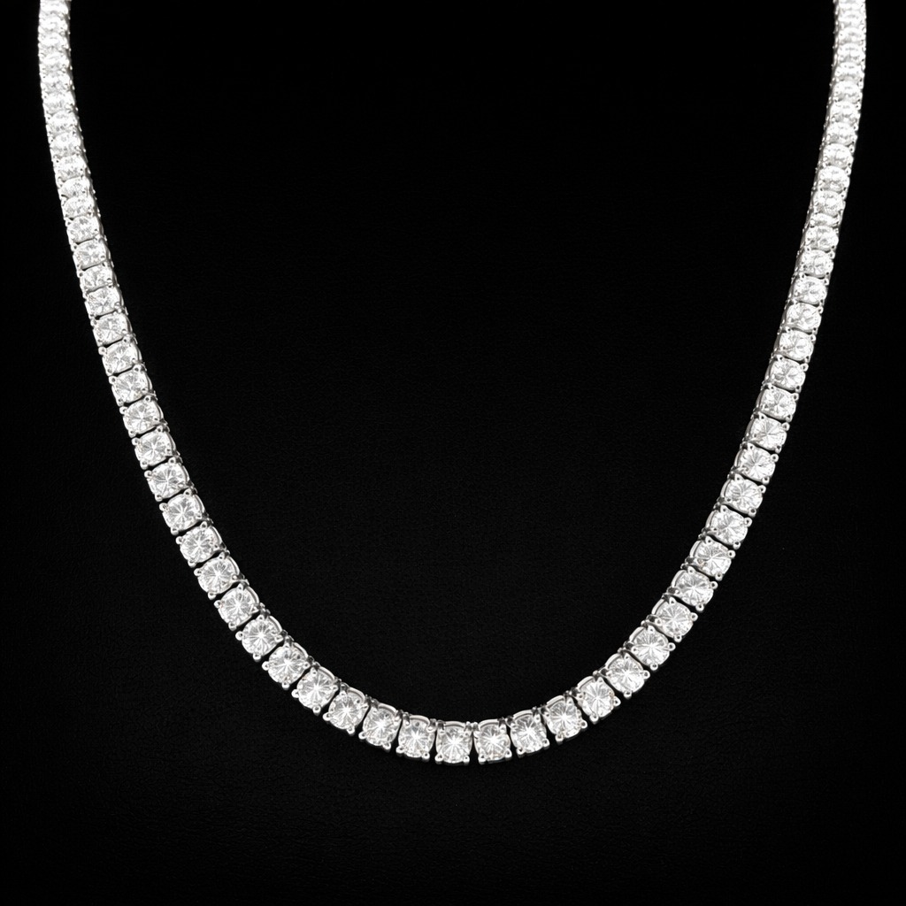 Round Tennis Necklace 16.08 carat Round lab-grown diamond EFG color VS2 clarity stock TJ6538NCW