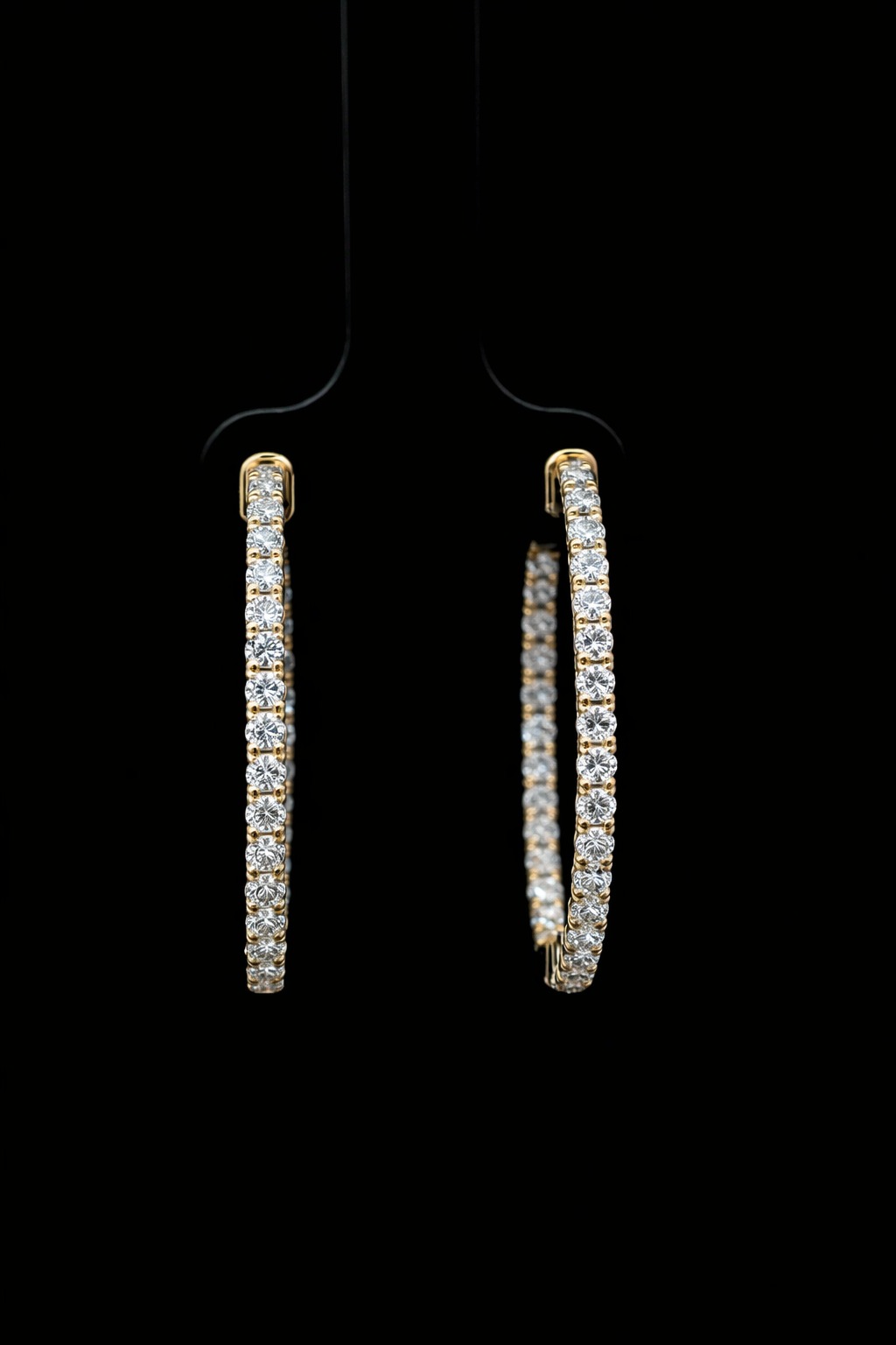Round Hoops Earrings 1.98 carat Round lab-grown diamond EFG color VS2 clarity stock TJ6553EHC
