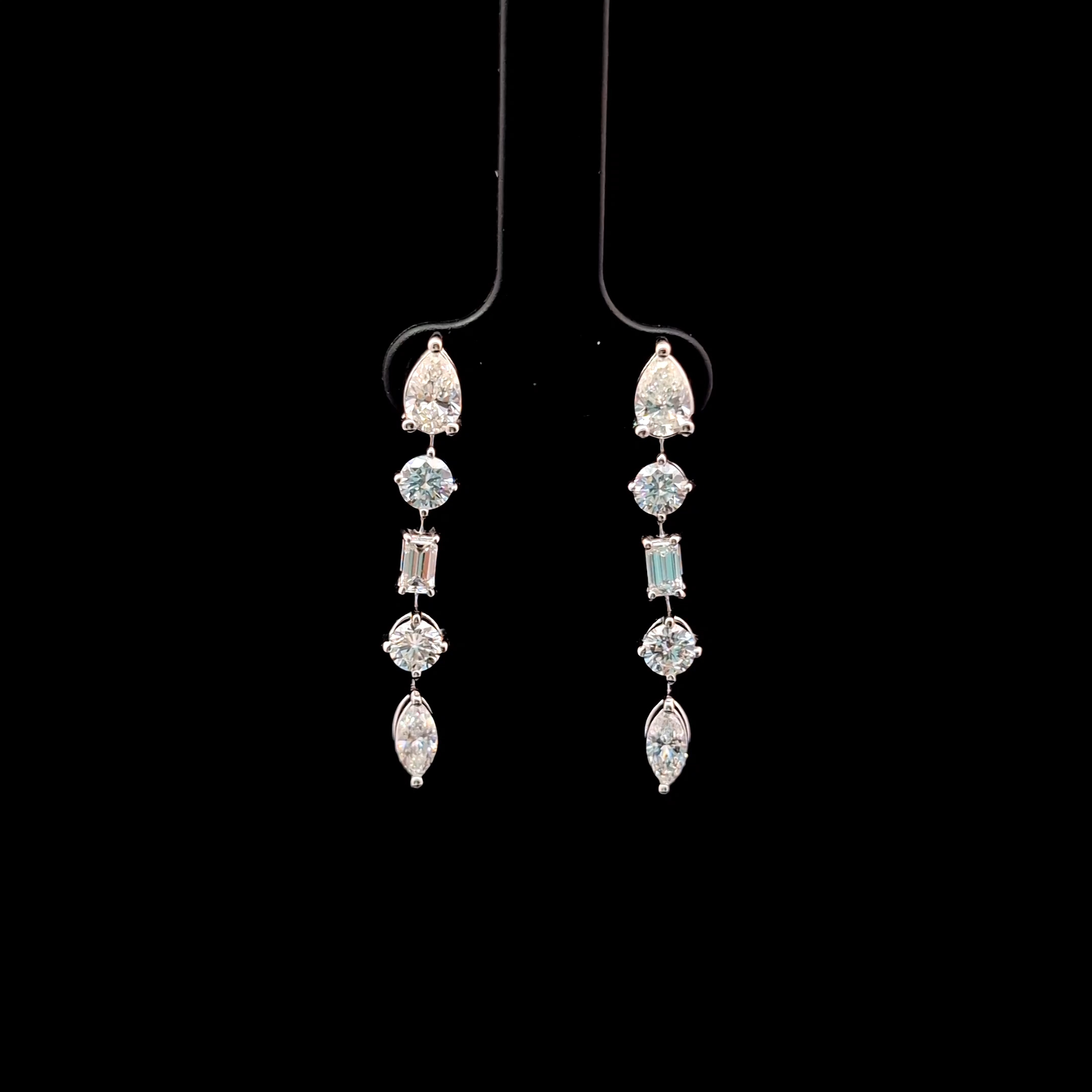 2.34ct Diamond Earrings in 14k White Gold