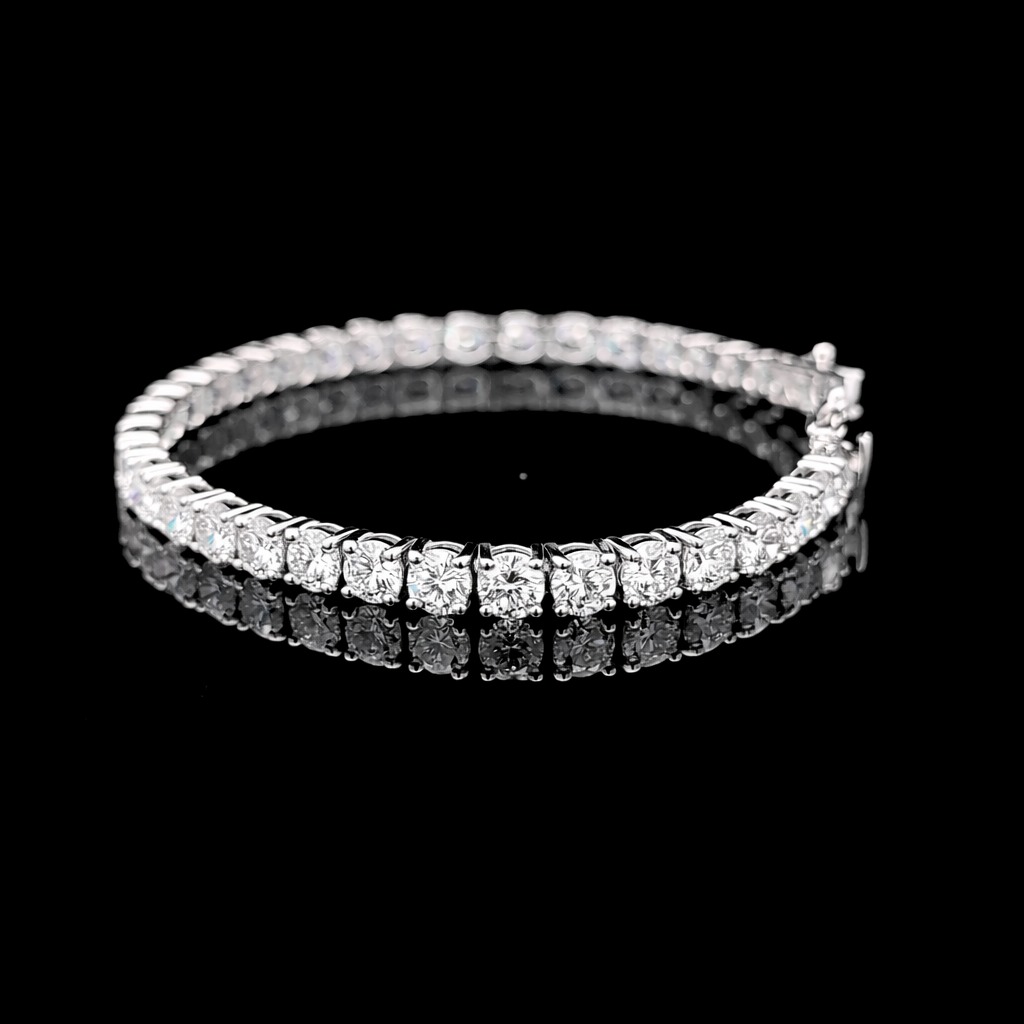 Round Tennis Bracelet 13.04 carat Round lab-grown diamond EFG color VS2 clarity stock TJ6868TBC