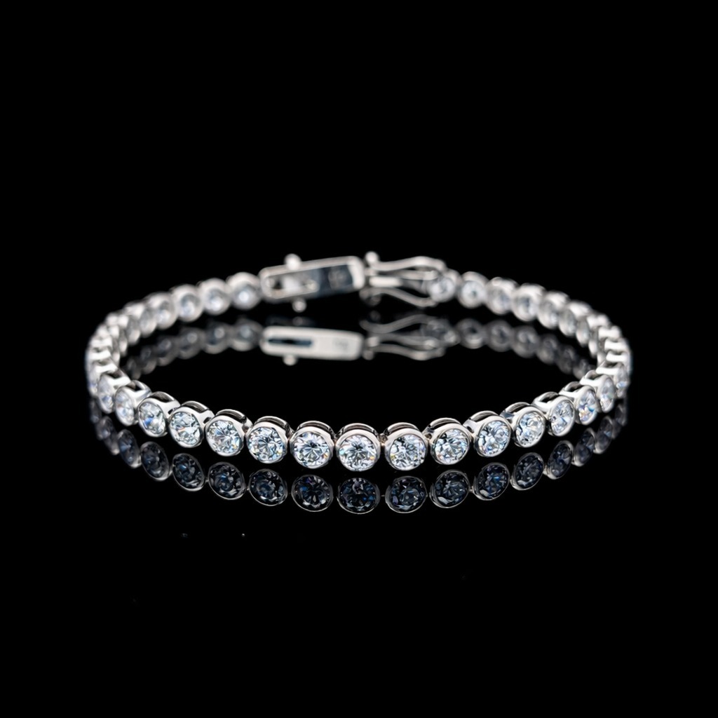 Round Tennis Bracelet 8.31 carat Round lab-grown diamond EFG color VS2 clarity stock TJ6871TBC