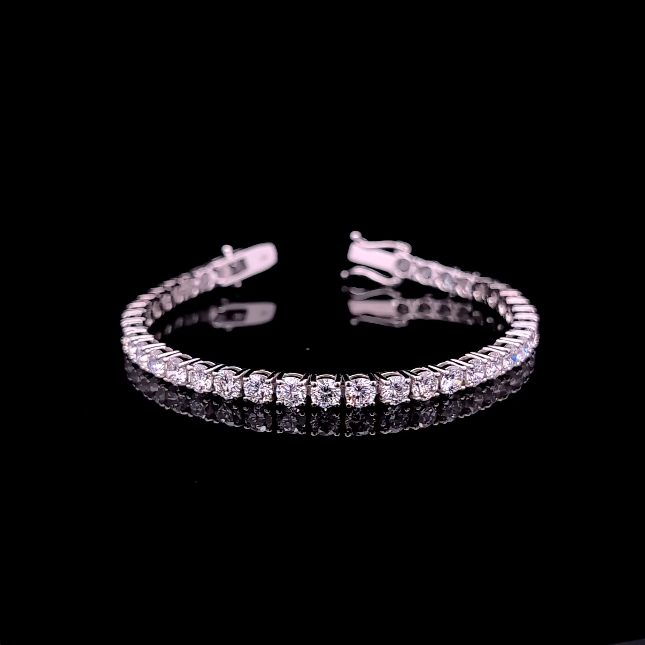 Round Tennis Bracelet 9.36 carat Round lab-grown diamond EFG color VS2 clarity stock TJ6896TBC