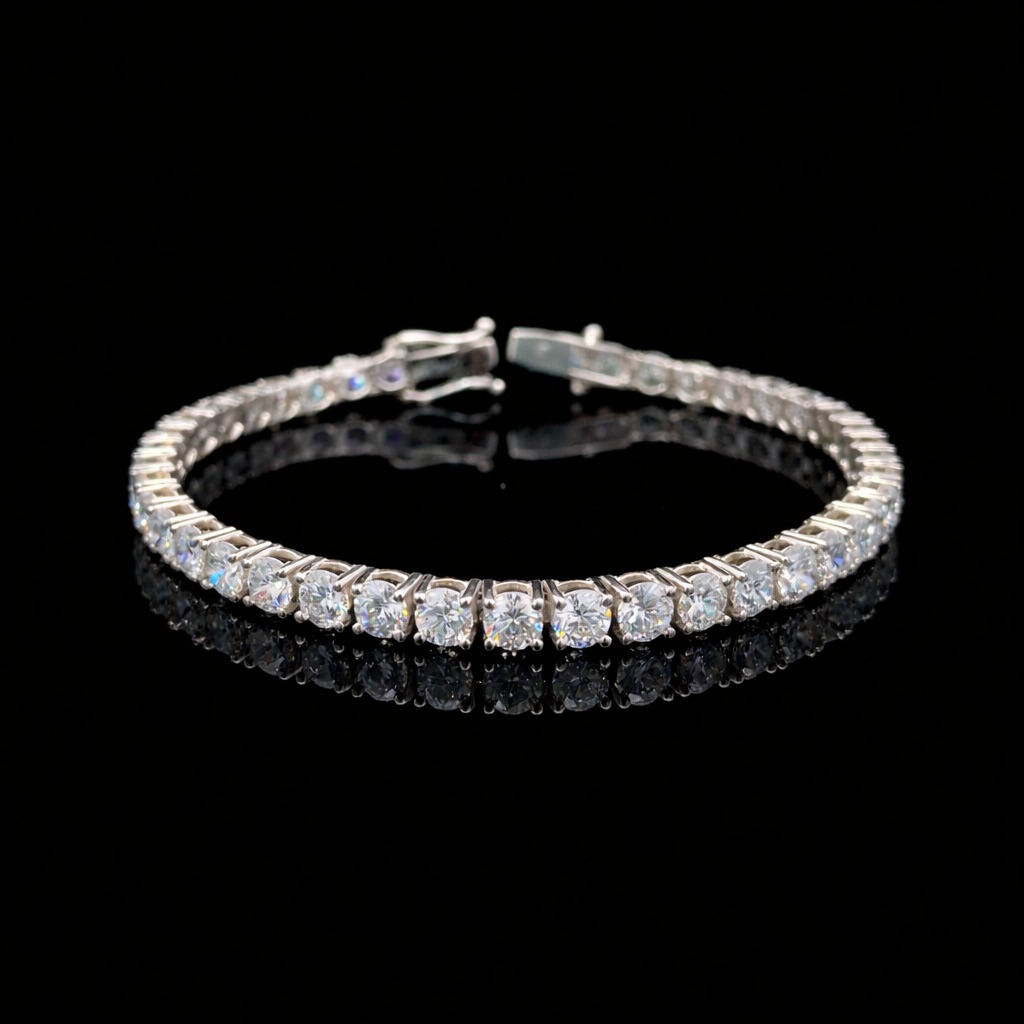 Round Tennis Bracelet 10.62 carat Round lab-grown diamond EFG color VS2 clarity stock TJ7073TBC