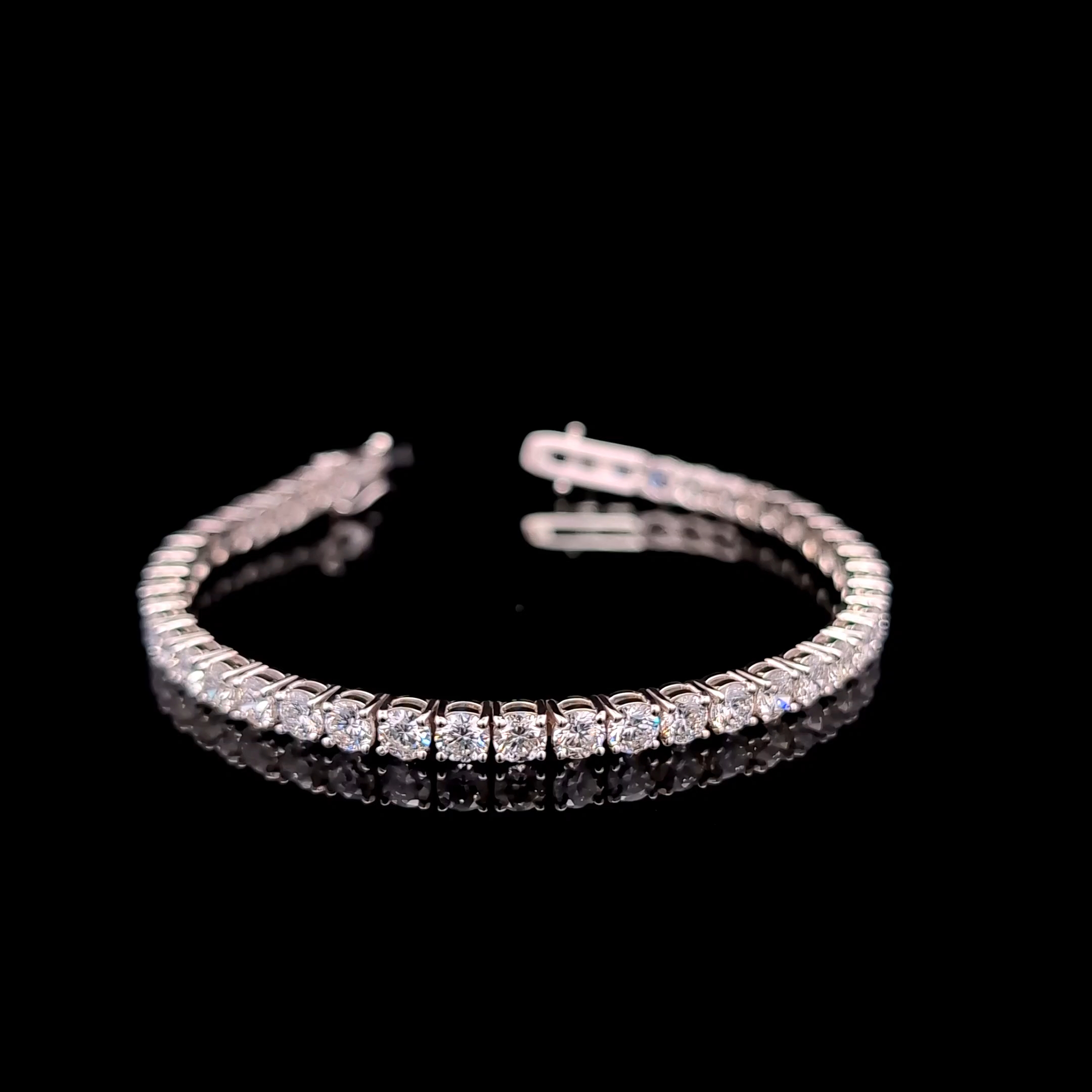 Round Tennis Bracelet 10.43 carat Round lab-grown diamond EFG color VS2 clarity stock TJ7075TBC