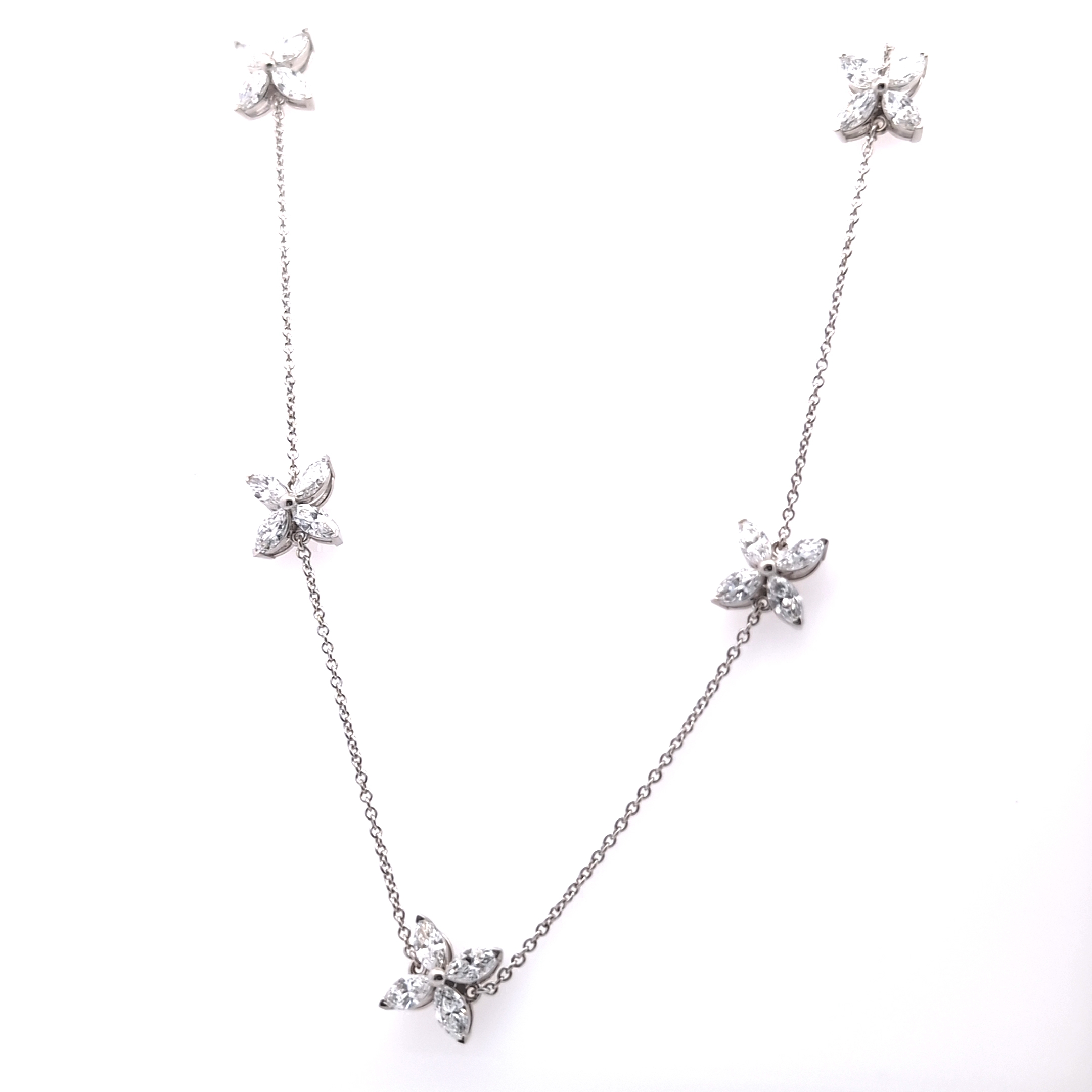 Marquise Diamond By Yard Necklace alternate view 1