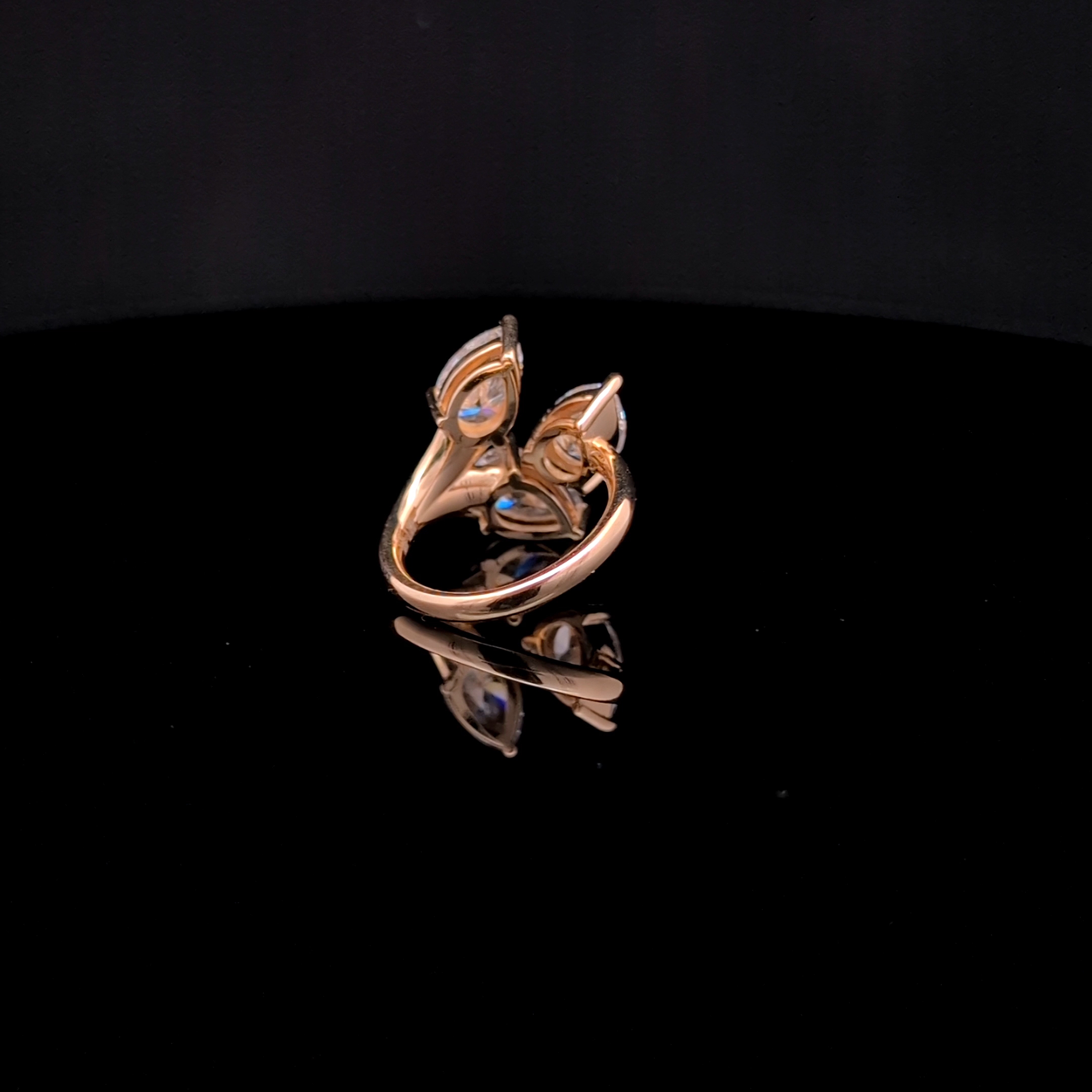 Pear 3 Stone Ring alternate view 1