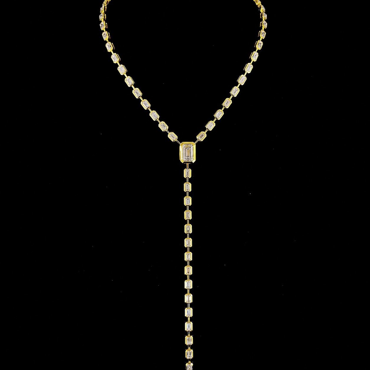 Emerald Fancy Necklace 20.56 carat Emerald lab-grown diamond E/EFG color VS clarity stock TJ7356NCY