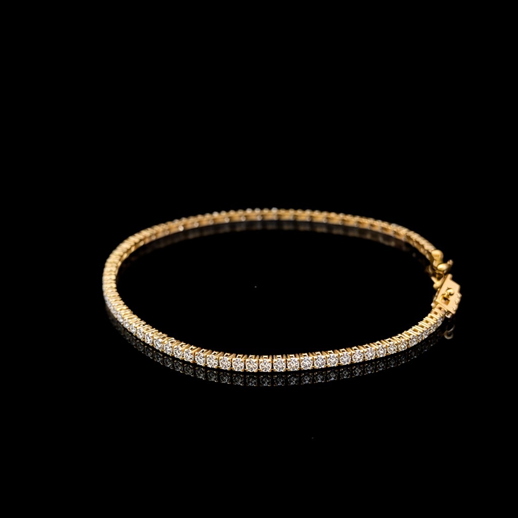 Round Tennis Bracelet 3.42 carat Round lab-grown diamond EFG color VS2 clarity stock TJ8049TBC