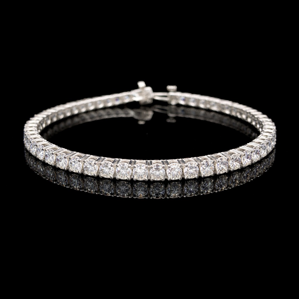 Round Tennis Bracelet 5.68 carat Round lab-grown diamond EFG color VS2 clarity stock TJ8071TBC