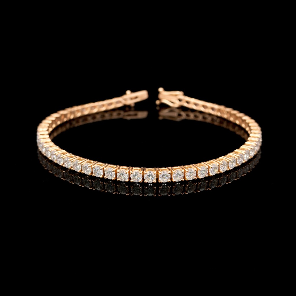 Round Tennis Bracelet 5.22 carat Round lab-grown diamond EFG color VS2 clarity stock TJ8183TBC